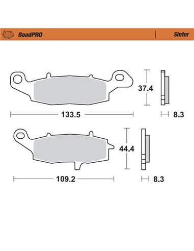 Pastilla de freno sinterizada RoadPRO MOTO-MASTER 404201