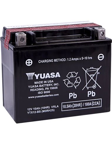 Batería AGM sin mantenimiento YUASA YTX12-BS(CP)