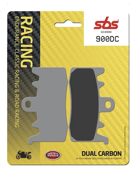 Pastillas de freno de doble carbono DC Racing SBS 900DC