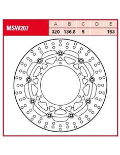 Disco de freno flotante redondo TRW MSW207