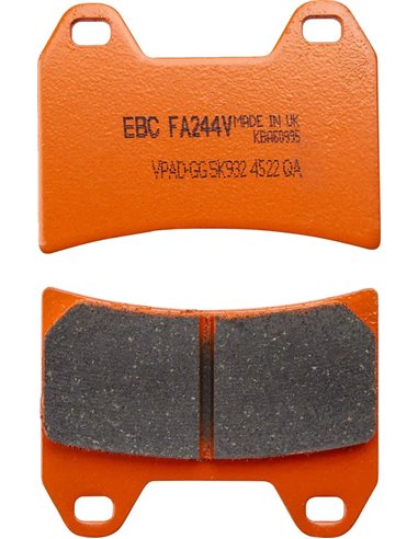 Pastillas de Freno Semisinterizadas "V" EBC FA244V