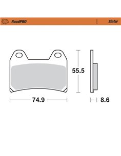 Pastilla de freno sinterizada RoadPRO MOTO-MASTER 404301