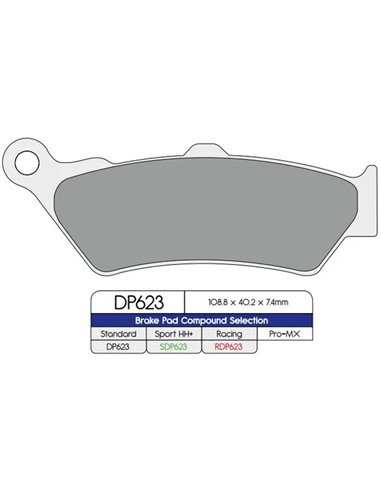 Pastillas de freno SDP HH+ Supersport DP BRAKES SDP623HH+