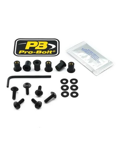 Kit de herrajes de aluminio para pantalla PRO BOLT SK6BK