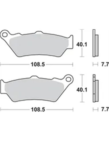 Pastillas de freno traseras sinterizadas LS Street Excel SBS 674LS
