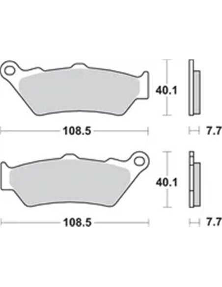 Pastillas de freno traseras sinterizadas LS Street Excel SBS 674LS
