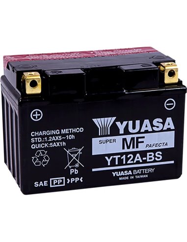 Batería AGM sin mantenimiento YUASA YT12A-BS(CP)