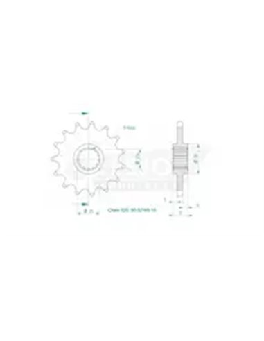 PIÑÓN DELANTERO ESTÁNDAR 520 ESJOT 50-32165-15