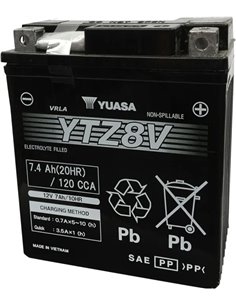 Batería AGM de alto rendimiento sin mantenimiento YUASA YTZ8V(WC)