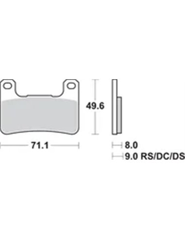 Pastillas de freno delanteras sinterizadas HS Street Excel SBS 806HS