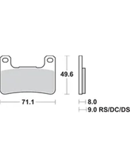 Pastillas de freno delanteras sinterizadas HS Street Excel SBS 806HS