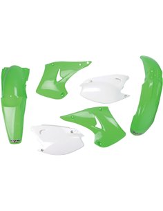 Kit de plástico Kawasaki Kx125-250 cor original Kakit201E-999 UFO-Plast