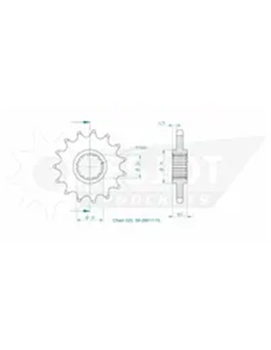 PIÑÓN DELANTERO ESTÁNDAR 525 ESJOT 50-29017-15