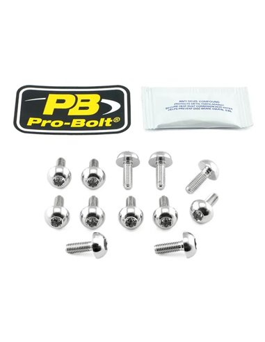 Kit de tornillos de montaje de disco de freno de acero inoxidable PRO BOLT SS12DISCHONFR