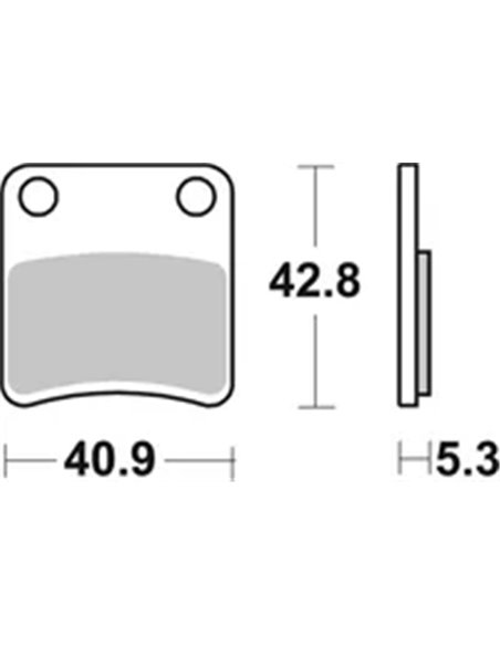 Pastillas de freno cerámicas orgánicas HF Street SBS 879HF