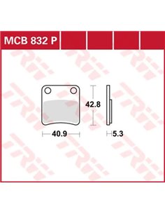 Pastillas de freno sinterizadas All Round TRW MCB832P