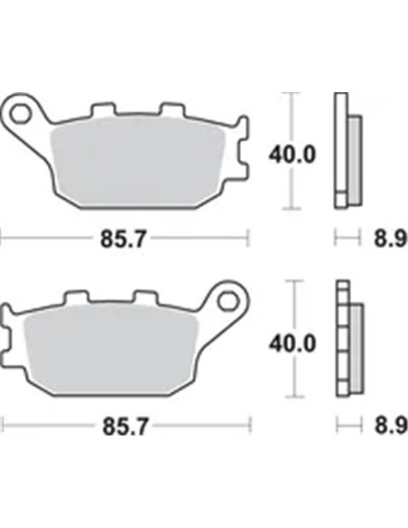 Pastillas de freno cerámicas orgánicas HF Street SBS 657HF