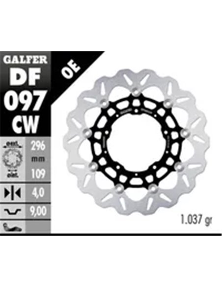 Discos de freno Wave® GALFER DF097CW