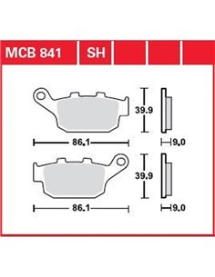 Pastillas de Freno Traseras Sinterizadas Serie SH TRW MCB841SH