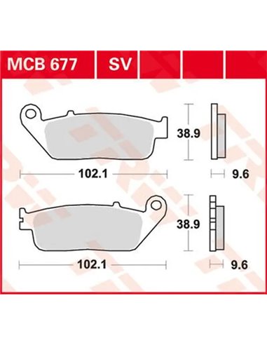Pastillas de Freno Sinterizadas Serie SV TRW MCB677SV