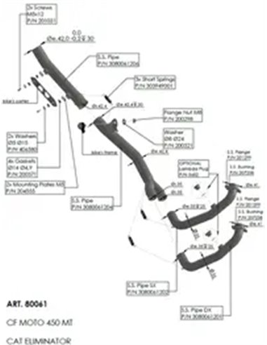 TUBOS COLECTORES DE 4 TIEMPOS LEOVINCE 80061