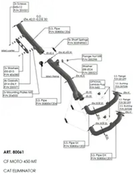 TUBOS COLECTORES DE 4 TIEMPOS LEOVINCE 80061