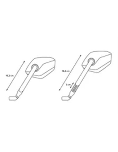 Set de retrovisores Sport de varilla corta SW-MOTECH MIR.00.850.10601