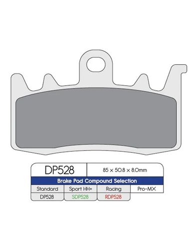 Pastillas de freno metal sinterizado estándar DP BRAKES DP528