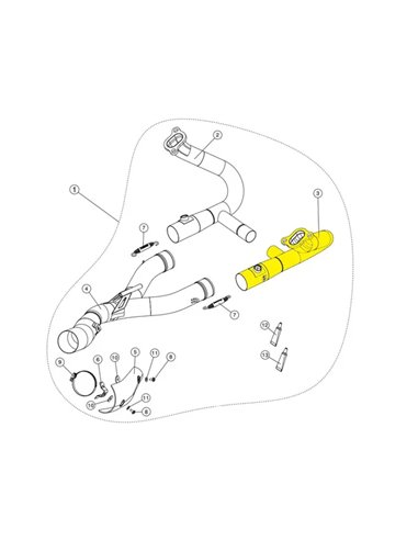 Tuberías principales y colectores AKRAPOVIC H-B12R4R