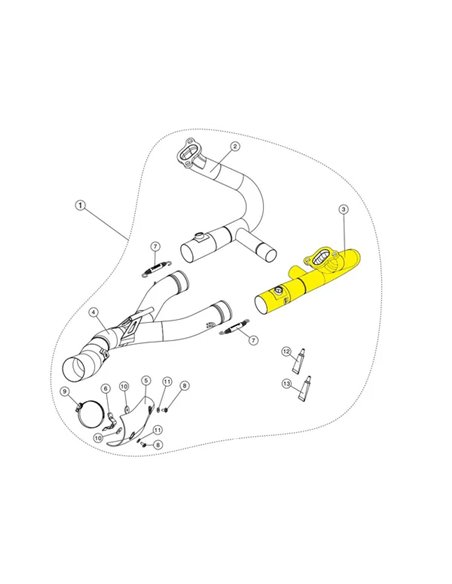 Tuberías principales y colectores AKRAPOVIC H-B12R4R