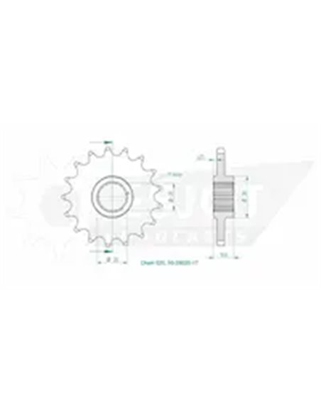 PIÑÓN DELANTERO ESTÁNDAR 525 ESJOT 50-29020-17