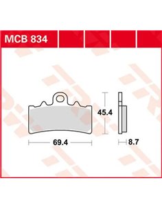Pastillas de freno sinterizadas All Round TRW MCB834