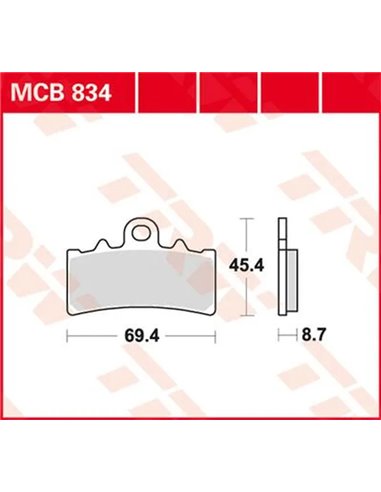 Pastillas de freno sinterizadas All Round TRW MCB834