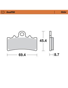 Pastilla de freno sinterizada RoadPRO MOTO-MASTER 407601
