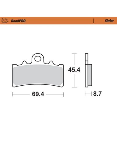 Pastilla de freno sinterizada RoadPRO MOTO-MASTER 407601