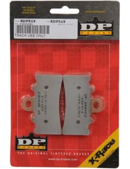 Pastillas de freno sinterizadas de titanio RDP X-Race DP BRAKES RDP519
