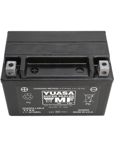 Batería AGM sin mantenimiento YUASA YTX9(WC)