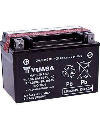Batería AGM sin mantenimiento YUASA YTX9-BS(CP)