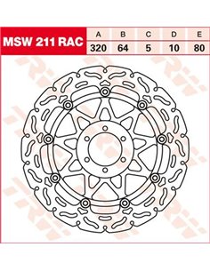 Discos de freno RAC TRW MSW211RAC