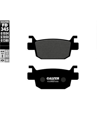 Pastilla de freno orgánica GALFER FD345G1050