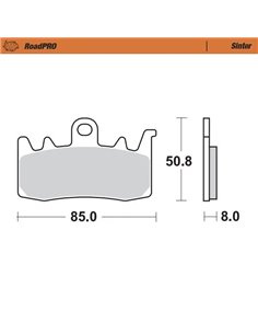 Pastilla de freno sinterizada RoadPRO MOTO-MASTER 408001