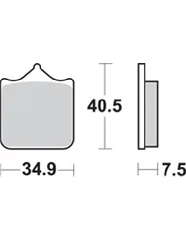 Pastillas de freno delanteras sinterizadas HS Street Excel SBS 762HS