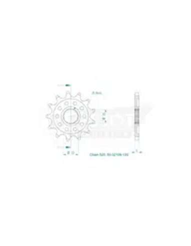 PIÑÓN DELANTERO SPORT 520 ESJOT 50-32109-13S