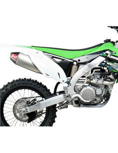 Línia completa escapament Yoshimura Signature RS-4E, inox, Silenciós alumini, Kawasaki KX450F