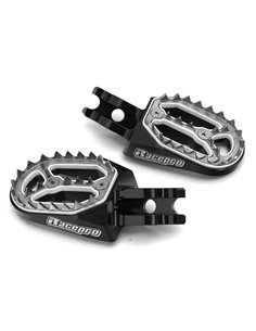 Estriberas Racepro negras Honda CR 125R 250R 02-07 CRF 150R 07-20 CRF 250R 02-07 450R 02-20 Africa Twin 18-19