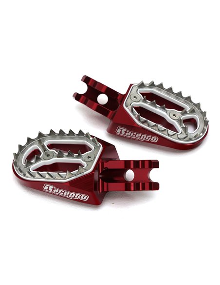 Estriberas Racepro rojas Honda CR 125R 250R 02-07 CRF 150R 07-20 CRF 250R 02-07 450R 02-20 Africa Twin 18-19