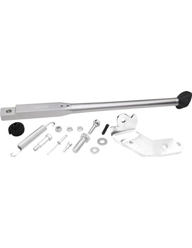 Caballete lateral Racepro plateado negro Honda CRF 250R 04-17 CRF 450R 02-17