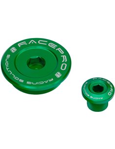Tornillos tapa encendido y aceite Racepro verdes Kawasaki KX 250F 04-10 Suzuki RM-Z 250 04-06