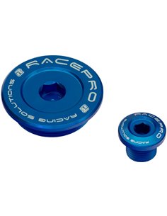 Tornillos tapa encendido y aceite Racepro azules Kawasaki KX 250F 04-10 Suzuki RM-Z 250 04-06