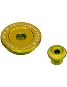 Tornillos tapa encendido y aceite Racepro amarillos Kawasaki KX 250F 04-10 Suzuki RM-Z 250 04-06